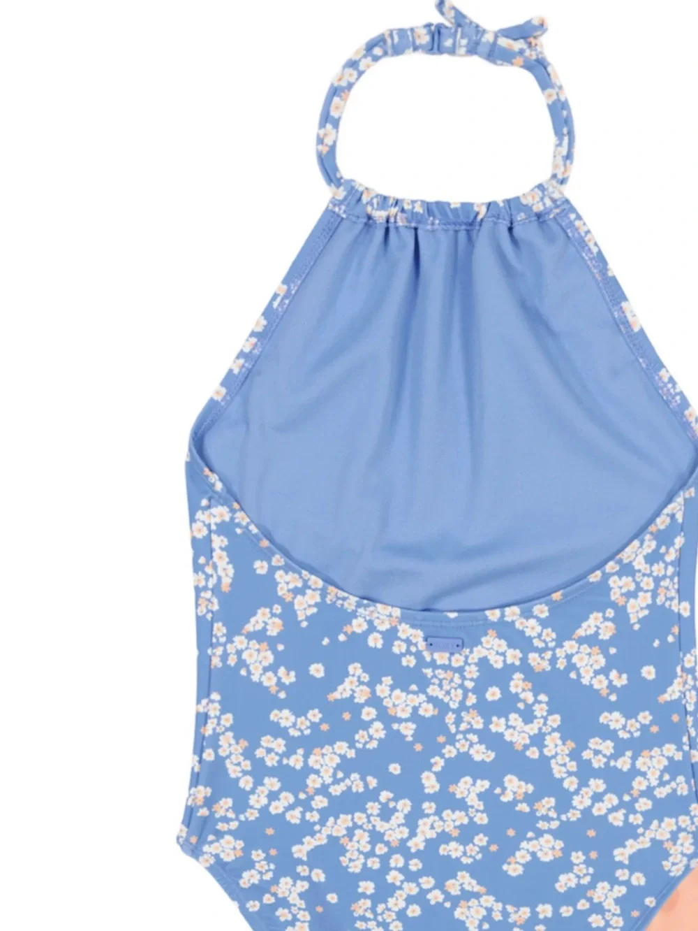 Roxy Big Girls Floral Print Halter One-Piece Swimsuit, Blue Flowers Size 16, NWT